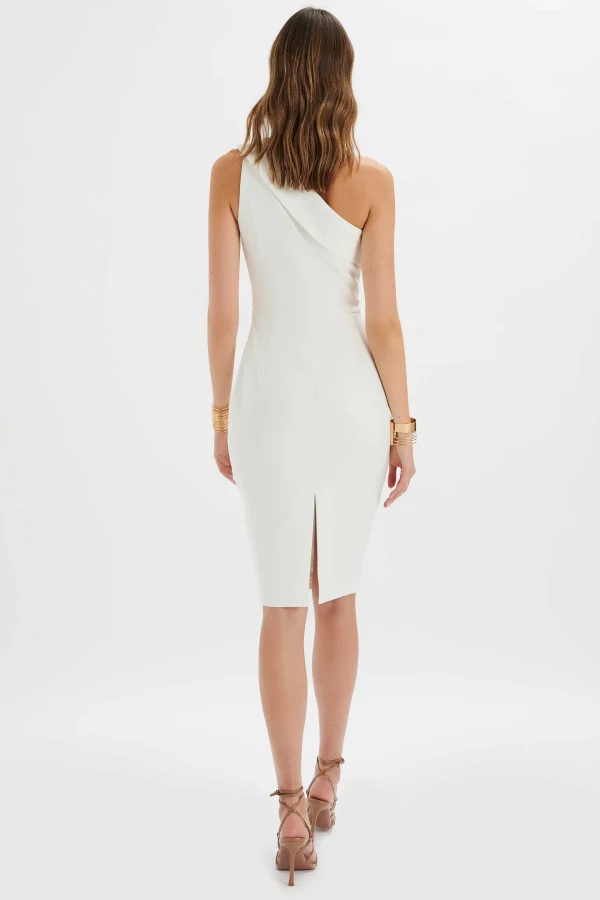 Flash Sale Lavish Alice Billie One Shoulder Midi Dress In White