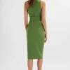 Cheap Lavish Alice Brielle Obi Belt Halterneck Midi Dress In Green