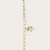 Cheap Lavish Alice Dana Hammered Effect Oval Charm Link Gold Bracelet