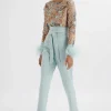 Cheap Lavish Alice Delia Embellished Feather Cuff Jumpsuit In Blue