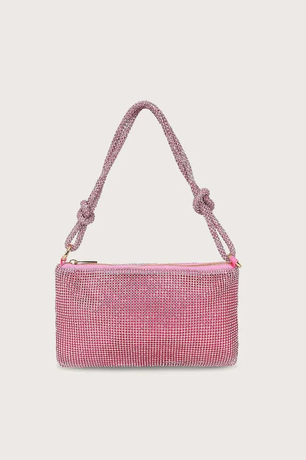 Outlet Lavish Alice Dina Rhinestone Mini Shoulder Bag In Pink