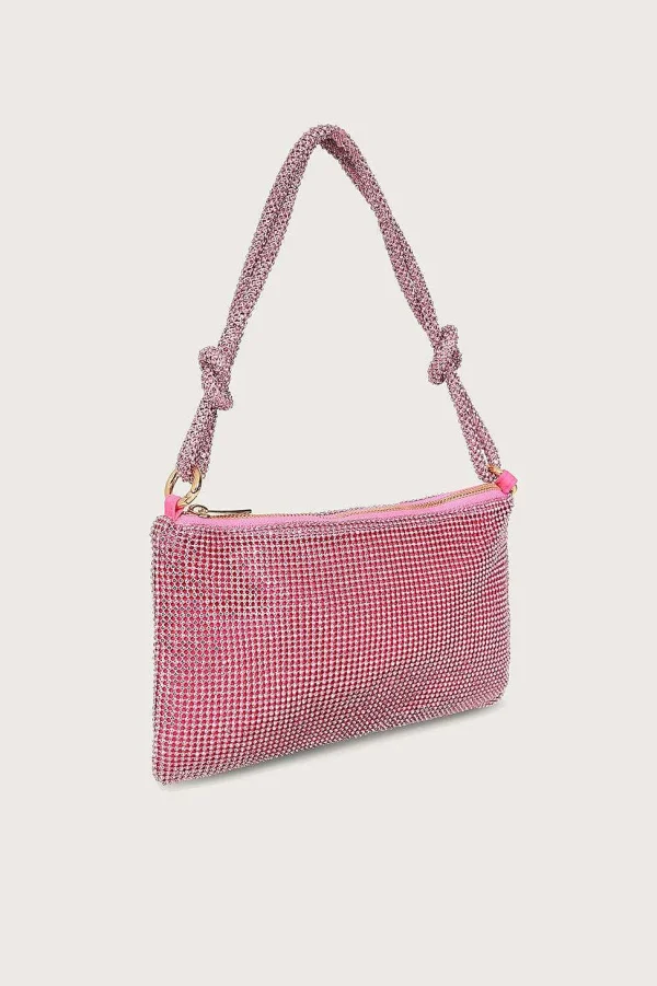 Outlet Lavish Alice Dina Rhinestone Mini Shoulder Bag In Pink