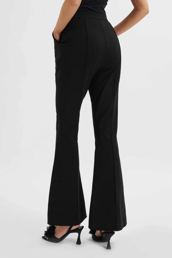 New Lavish Alice Emelie Fit & Flare Tailored Trouser In Black