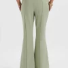 Sale Lavish Alice Emelie Fit & Flare Trousers In Sage Green