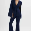 Best Sale Lavish Alice Emelie Fit & Flare Trousers In Navy