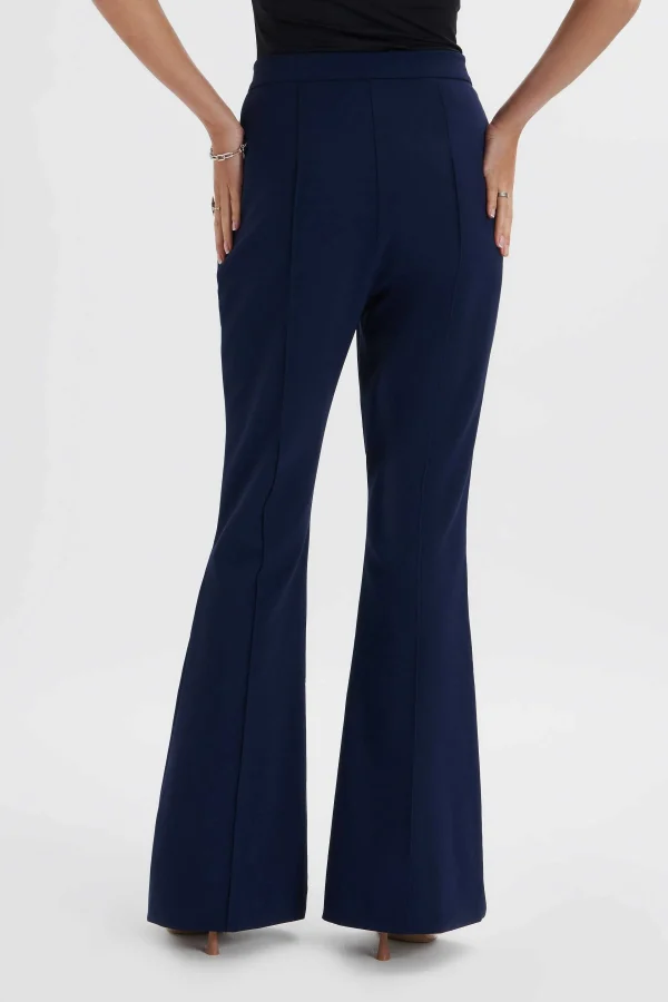 Best Sale Lavish Alice Emelie Fit & Flare Trousers In Navy