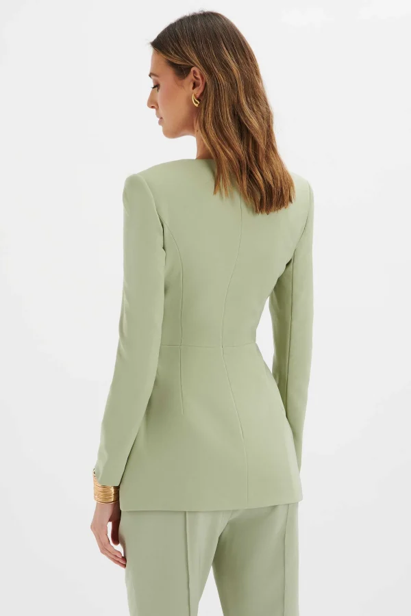 Flash Sale Lavish Alice Freja Tailored Bandeau Blazer In Sage Green