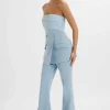 Best Sale Lavish Alice Macie Bandeau Tailored Jumpsuit In Cornflower Blue