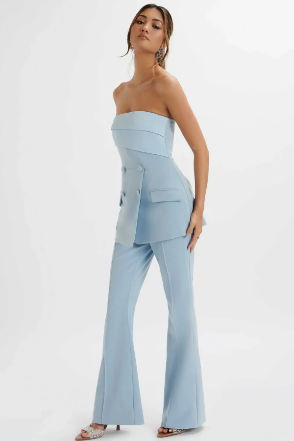 Best Sale Lavish Alice Macie Bandeau Tailored Jumpsuit In Cornflower Blue