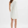 Sale Lavish Alice Marcy Crystal Embellished One Shoulder Cape Blazer Dress In White