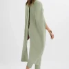 New Lavish Alice Rayna Longline Cape Tailored Jumpsuit In Sage Green