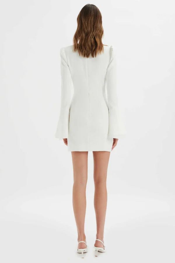 Best Sale Lavish Alice Rebeccah Flared Sleeve Blazer Mini Dress In White