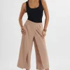 Discount Lavish Alice Siya Wrap Culotte Trousers In Camel