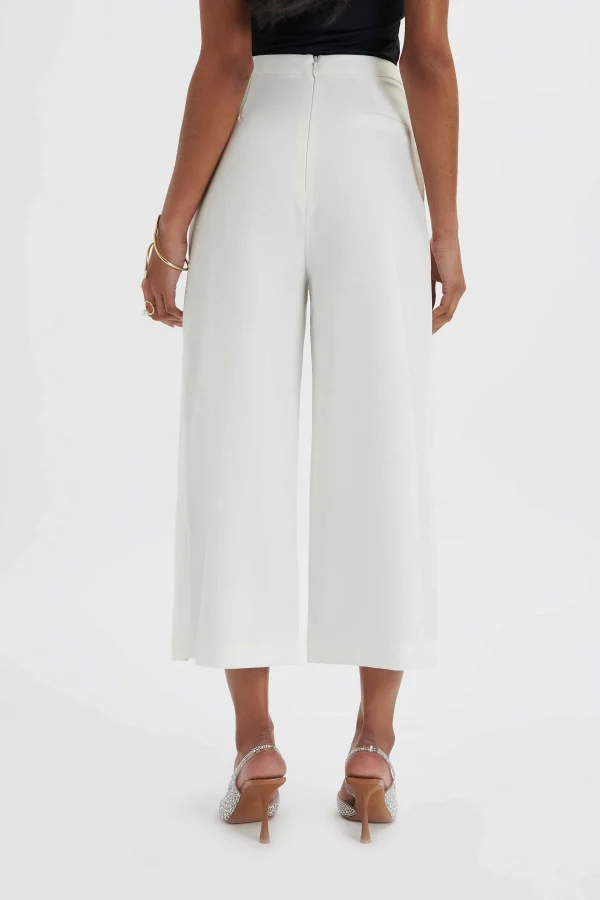 Discount Lavish Alice Siya Wrap Culotte Trousers In White