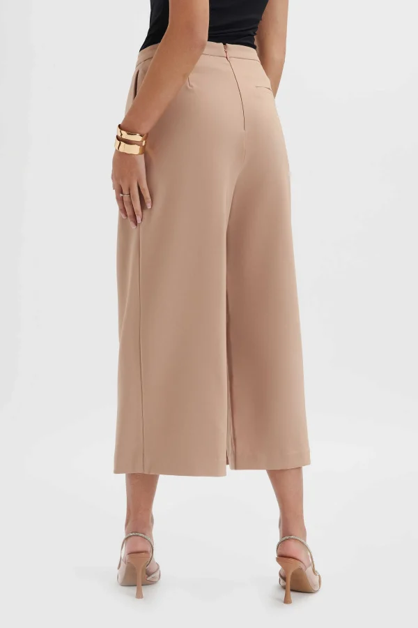 Discount Lavish Alice Siya Wrap Culotte Trousers In Camel