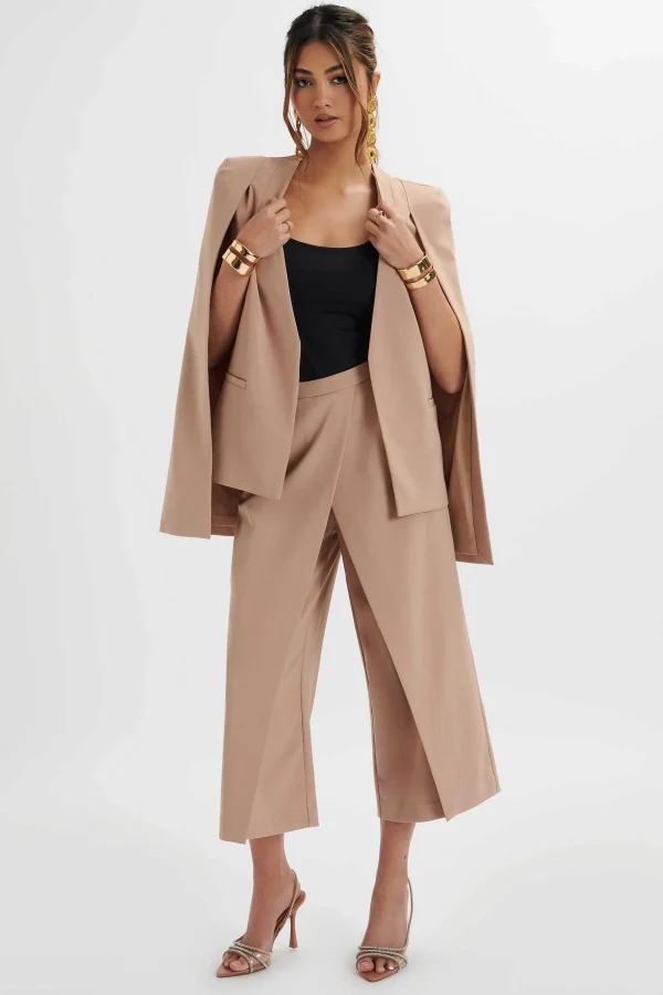 Discount Lavish Alice Siya Wrap Culotte Trousers In Camel