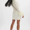 Flash Sale Lavish Alice Tana Sequin Boucle Blazer Mini Dress In Cream